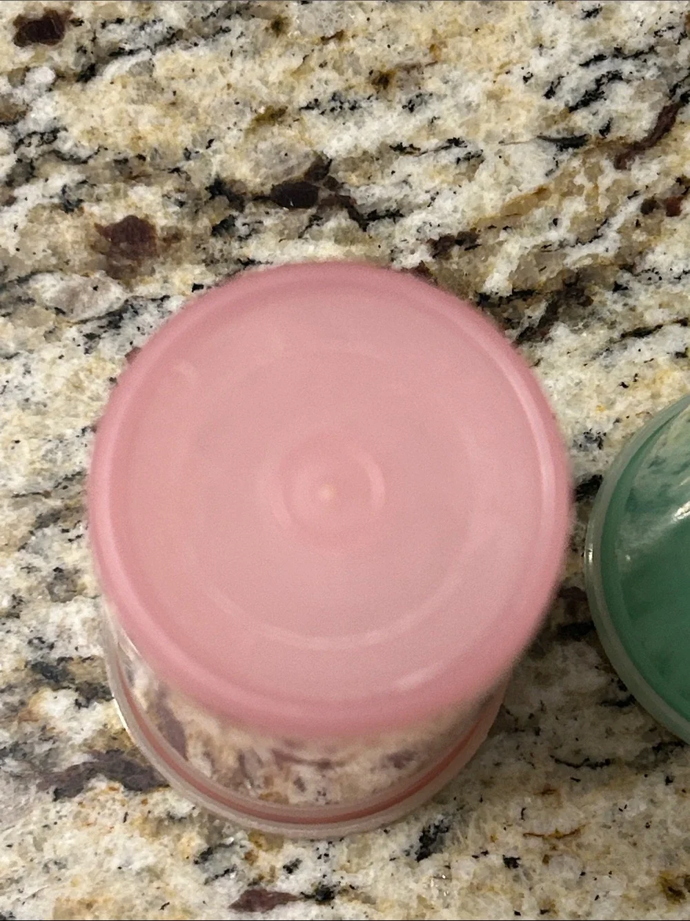 Vintage Tupperware Pink and Teal Tall Storage Cups with Lids